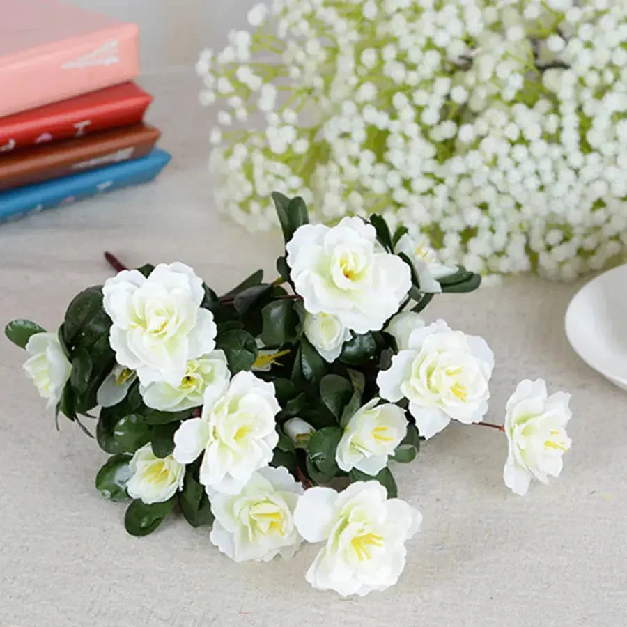 Artificial Baby Breath Faux Flowers for Vases White Color, Height 20", 4 pcs Real Touch Flowers for Wedding Party DIY Wreath Floral Arrangement Home Decoration - Confia