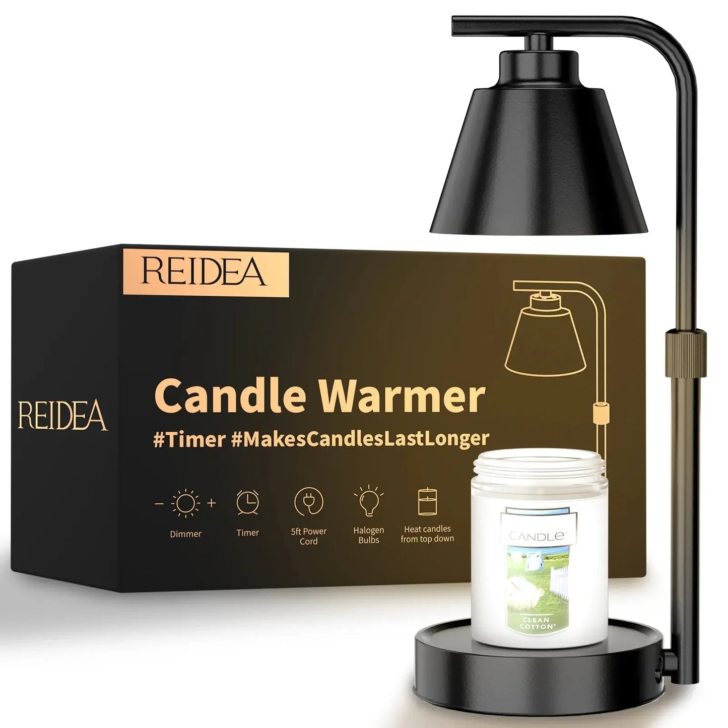 Candle Warmer Lamp with Timer- Dimmable Electric Melt wax warmer | candle warmer lamp | for Home Decor and Gifts for Mom - Confia - reusablefoodstoragebags confia