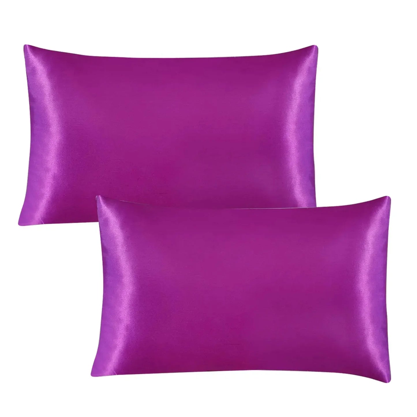 Satin Pillowcase Standard Set Of 2 - Green Silky Pillow Cases For Hair And Skin 20x26 Inches Pillow Covers With Envelope Closure - Confia - reusablefoodstoragebags confia
