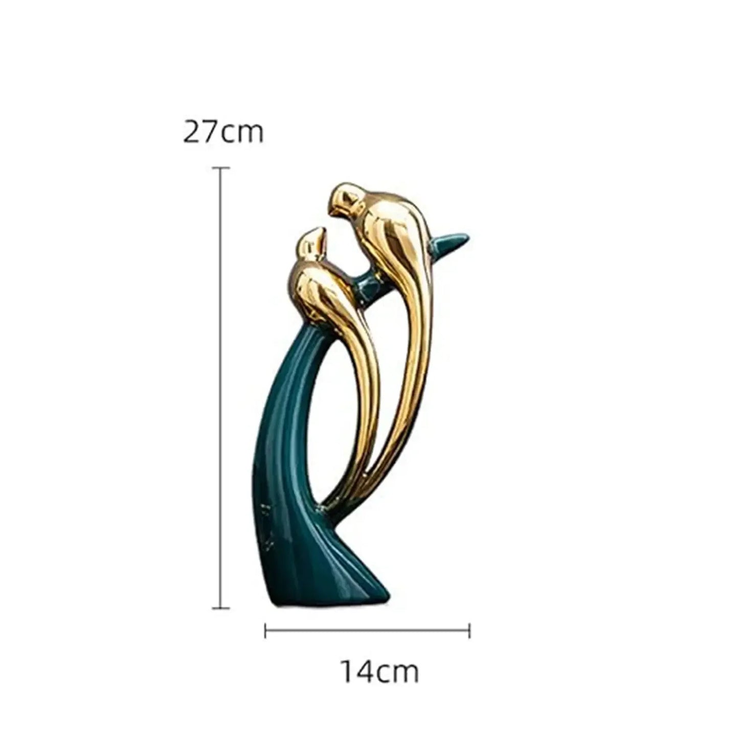 Ceramic Animal Golden Statue Art Sculpture Ceramic Statue for Home Living Room Office Decor B88 - Confia