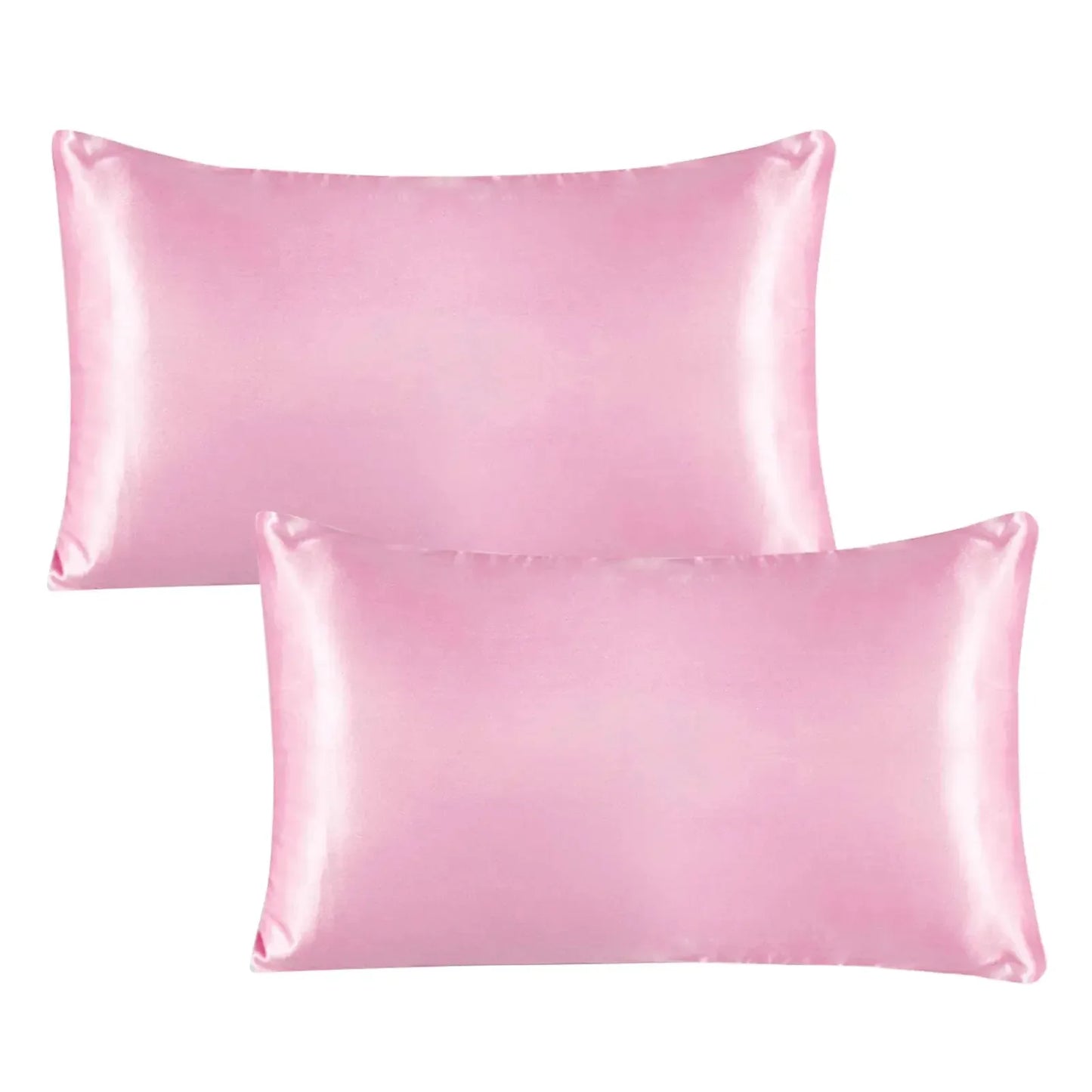 Satin Pillowcase Standard Set Of 2 - Green Silky Pillow Cases For Hair And Skin 20x26 Inches Pillow Covers With Envelope Closure - Confia - reusablefoodstoragebags confia