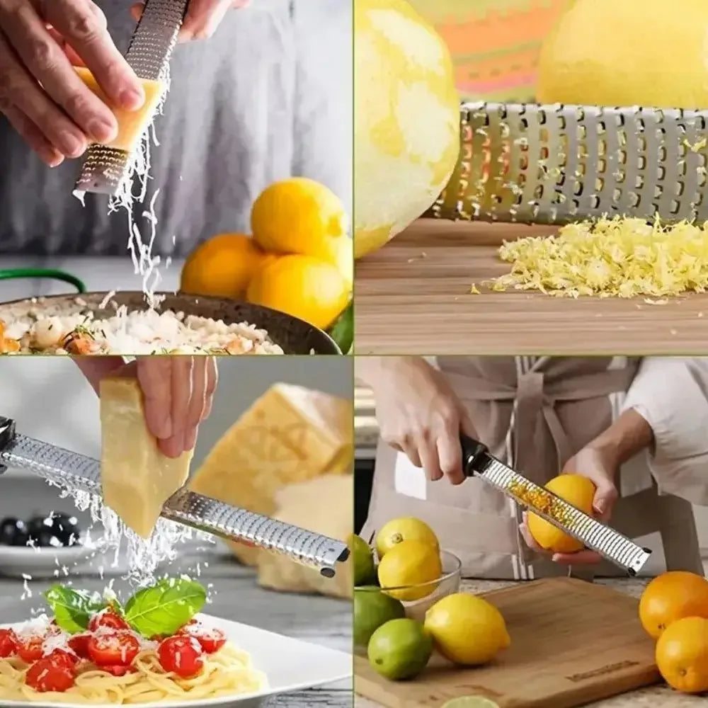Multifunction Cheese Grater Hand-held Stainless Steel Slicer Lemon Grater Chocolate Chopper Vegetable Grater Kitchen Gadgets - Confia