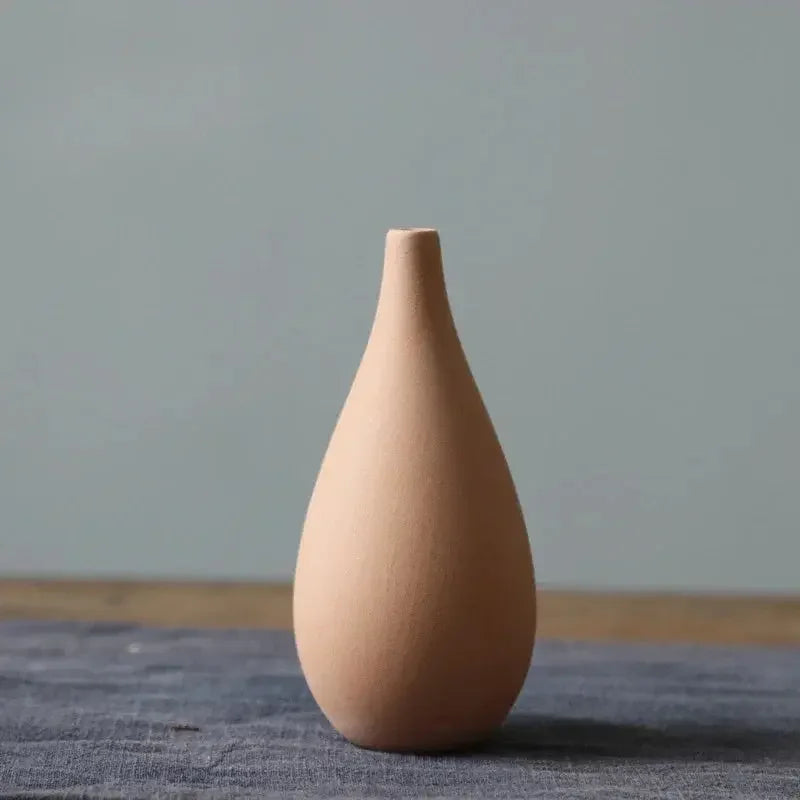 Plain Ceramic Vase Arrangement Creative and Minimalist Nordic Ins Style Decoration Pottery Props for Home Photography Plain Vase - Confia