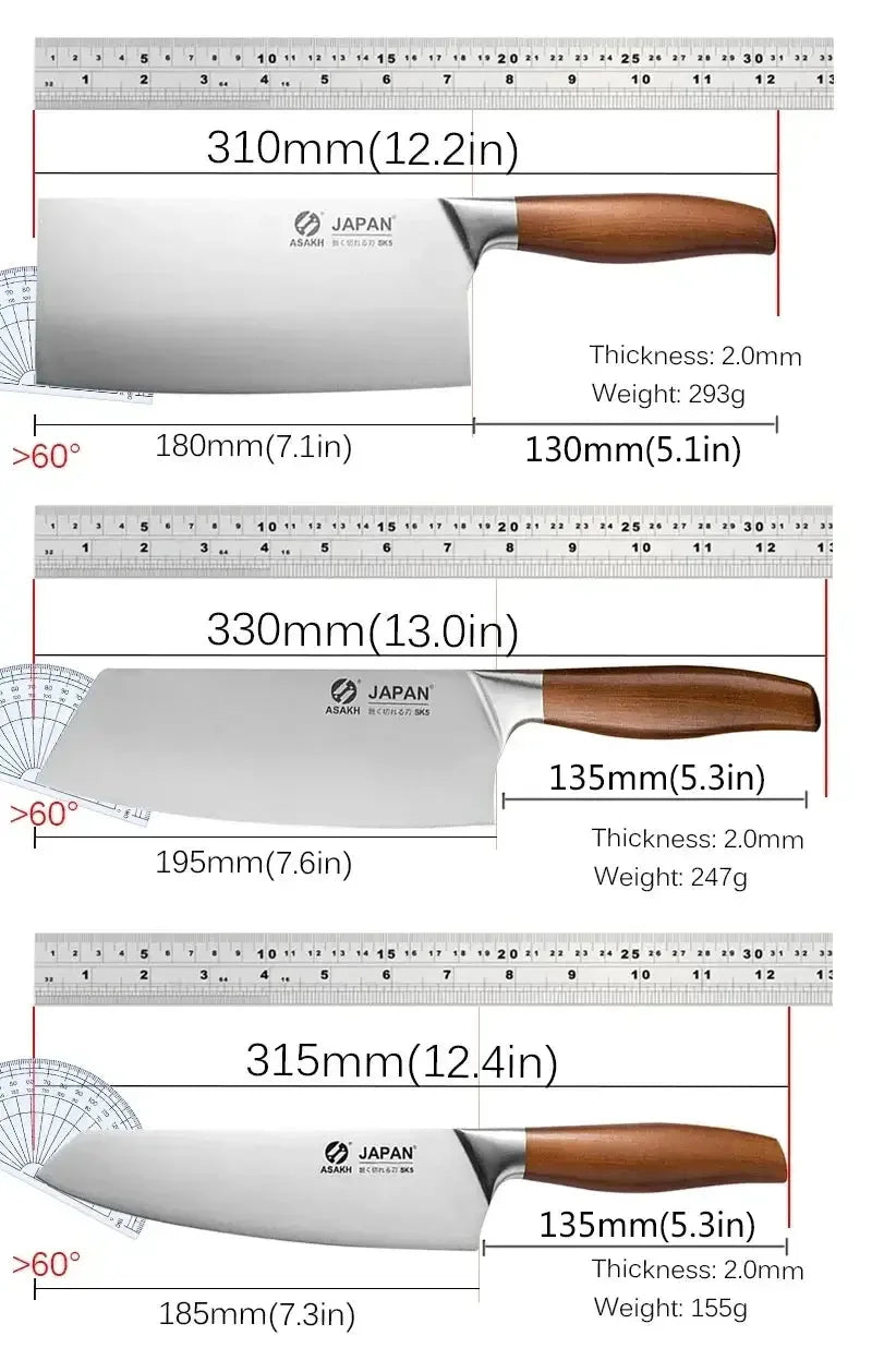 Professional Chef Knives Japanese Kitchen Knife Meat Fish Slicing Vegetable Cutter Butcher Cleaver Sashimi Cooking Utility Knife - Confia