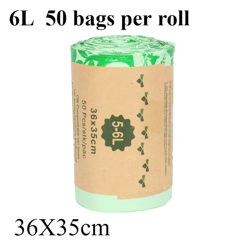 50PCS 6/8/10/30L Biodegradable Garbage Bags Household Compostable Garbage Bags rash Bag With Leak Resistant - Confia - reusablefoodstoragebags confia