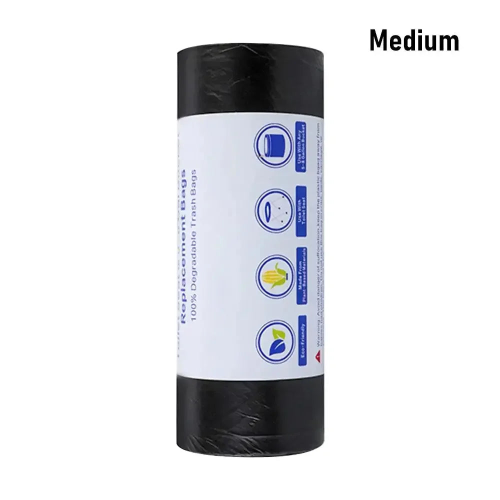 30Bags/Roll Disposable Garbage Bag Trash Can Bin Small Medium Large Rubbish Bag Points Off Black Plastic Bags Bathroom Kitchen - Confia - reusablefoodstoragebags confia