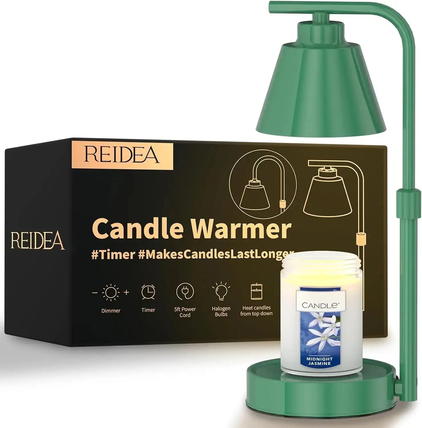 Candle Warmer Lamp with Timer- Dimmable Electric Melt wax warmer | candle warmer lamp | for Home Decor and Gifts for Mom - Confia - reusablefoodstoragebags confia