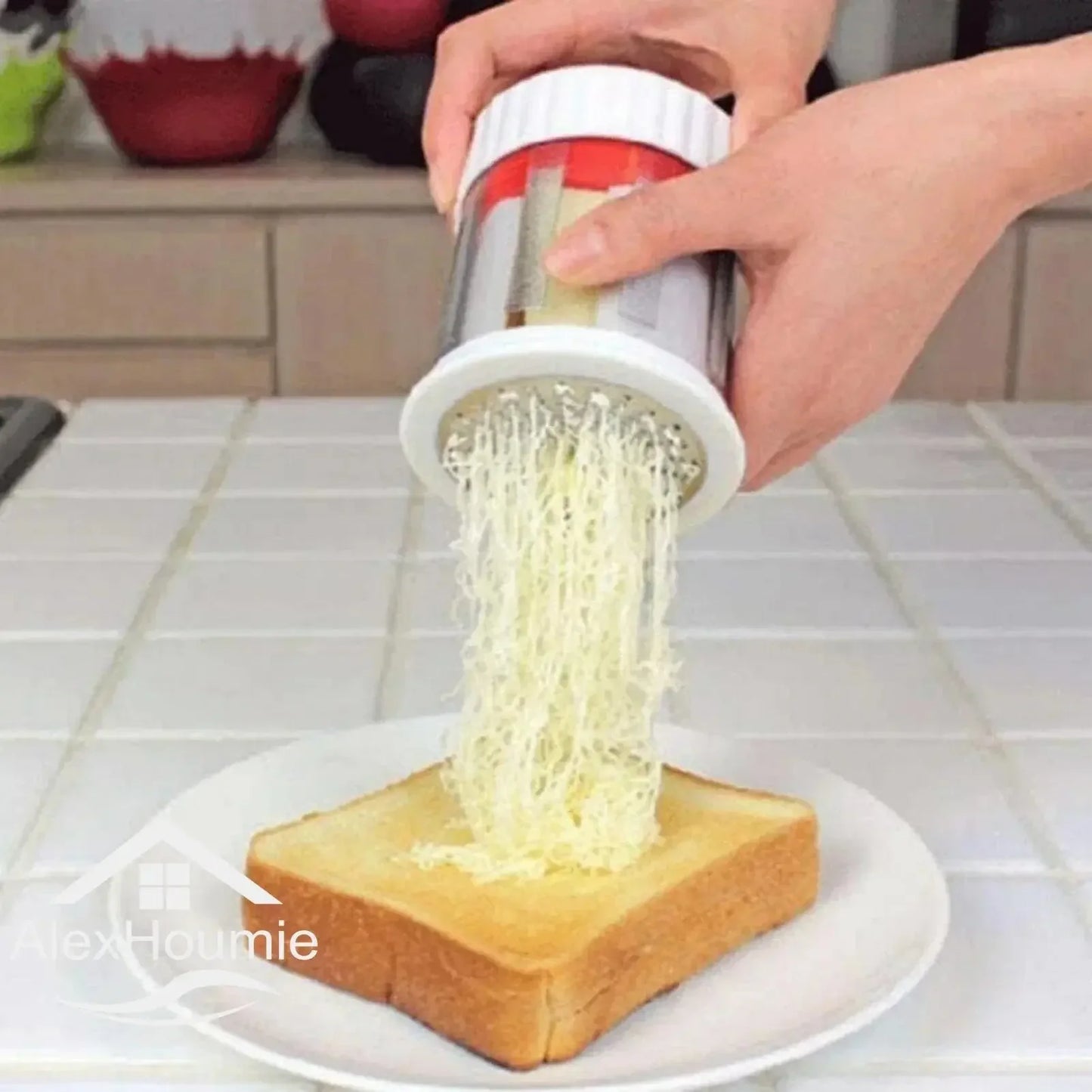 Manual Cheese Slicer Chese Cutter Butter Mill Spreadable Butter Cheese Gadgets Grater Mill with Lid Butter Dispenser Shredder - Confia