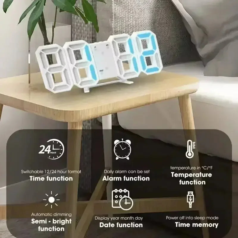 Alarm Clocks Decoration Garden Clocks Digital Clock Date/Temperature for Home Kitchen Offices Clock Decor - Confia