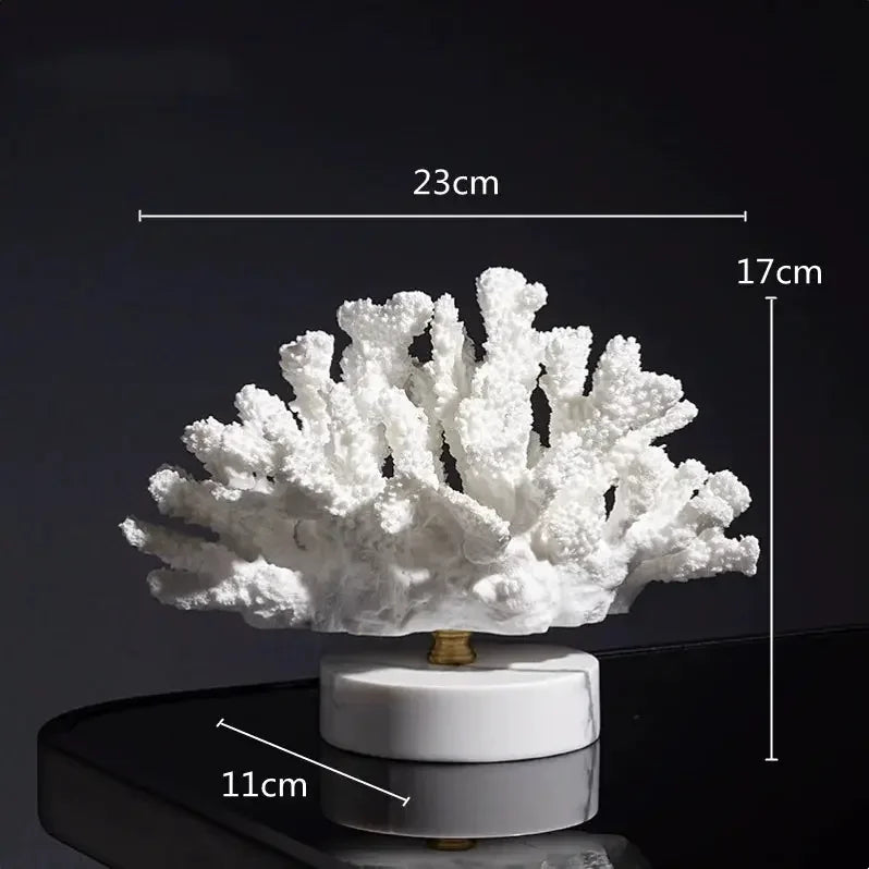 Creations Artificial Coral Decor Statue Home Decoration Desk Bookshelf Metal Sculpture Style B|Home Decor|Figurines - Confia