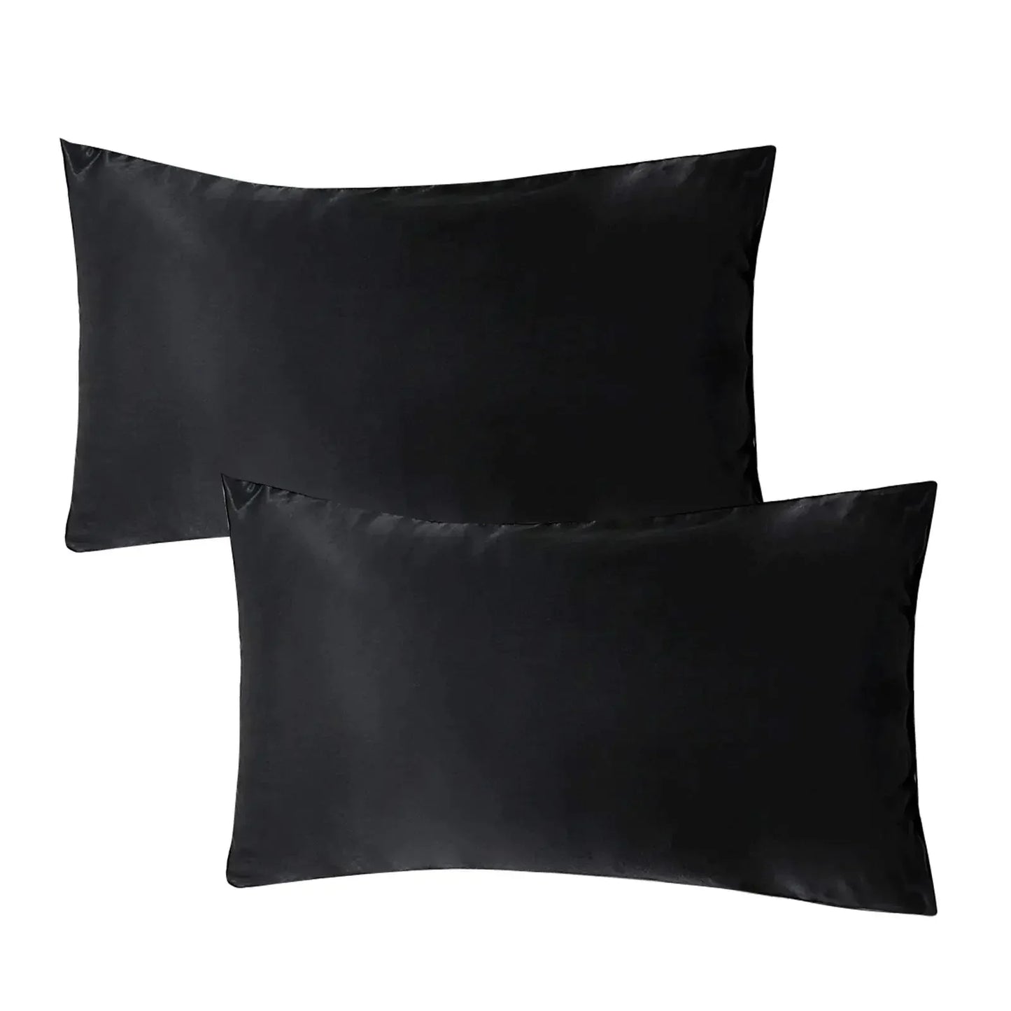 Satin Pillowcase Standard Set Of 2 - Green Silky Pillow Cases For Hair And Skin 20x26 Inches Pillow Covers With Envelope Closure - Confia - reusablefoodstoragebags confia