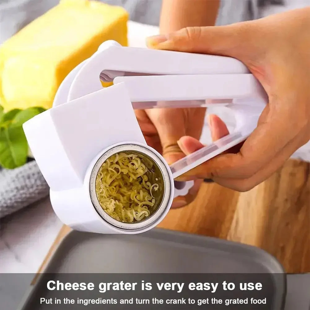 Kitchen Cheese Shredder with Handle Grate Or Shred Hard Cheese Parmesan Cheese Grater for Hard Cheese Chocolate Nuts Vegetables - Confia