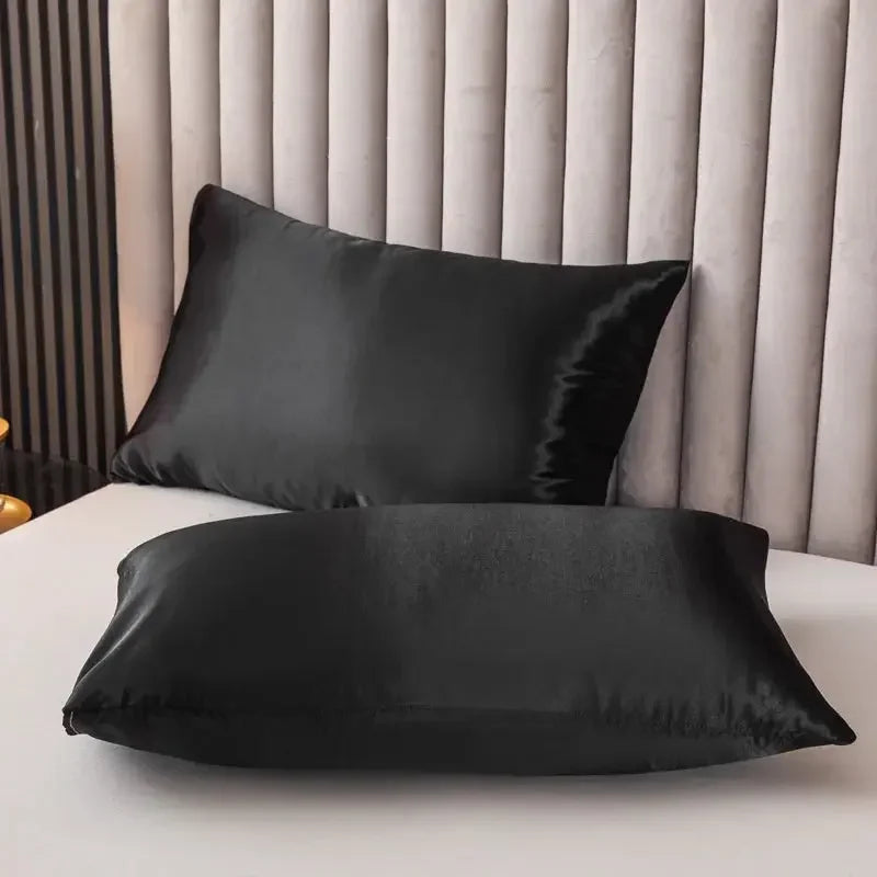 Satin Surface Duvet Cover Colored Bedding Set Queen Size Quilt Cover High Quality Skin-Friendly Fabric Bedding No Sheet - Confia - reusablefoodstoragebags confia