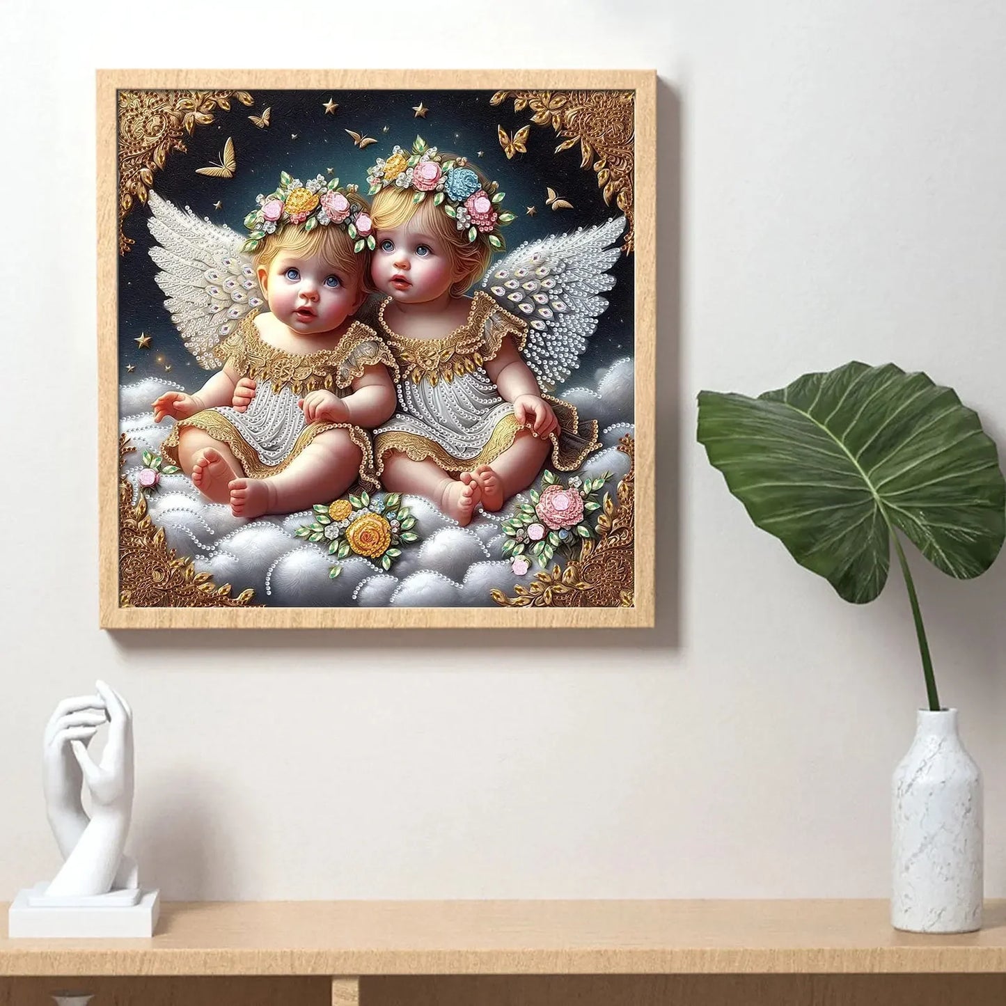 DIY Cute little angel Diamond Art Painting Kits,Diamond Dots Art Paintings for Beginners and adults for Home Wall Decorate Gifts - Confia