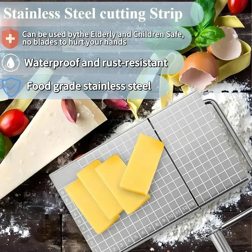 Cheese Slicer Household Ham and Cheeses Cut Into Slices Tools Kitchen Portable Gadget Heavy Duty Durable Butter Simple Cutter - Confia