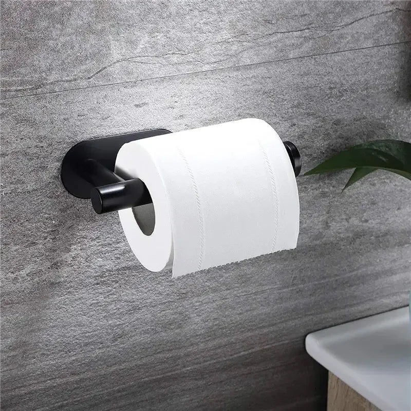 Kitchen Paper Towel Holder Adhesive Tissue Hanger Toilet Roll Paper Dispenser Multifunctional Paper Napkin Holder - Confia - reusablefoodstoragebags confia