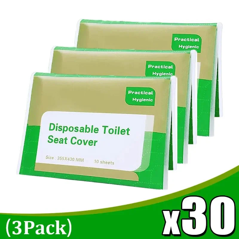 Disposable Toilet Seat Cover Portable Travel Camping Hotel Bathroom Toilet Mat Pads Degradable Soluble Water Toilet Covers Paper - Confia - reusablefoodstoragebags confia