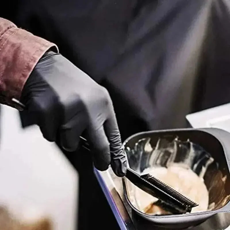 100/50/20PCS Black Nitrile Gloves Thickened Disposable Gloves for Cleaning Hairdressing Waterproof Dishwashing Tattoo Gloves - Confia - reusablefoodstoragebags confia