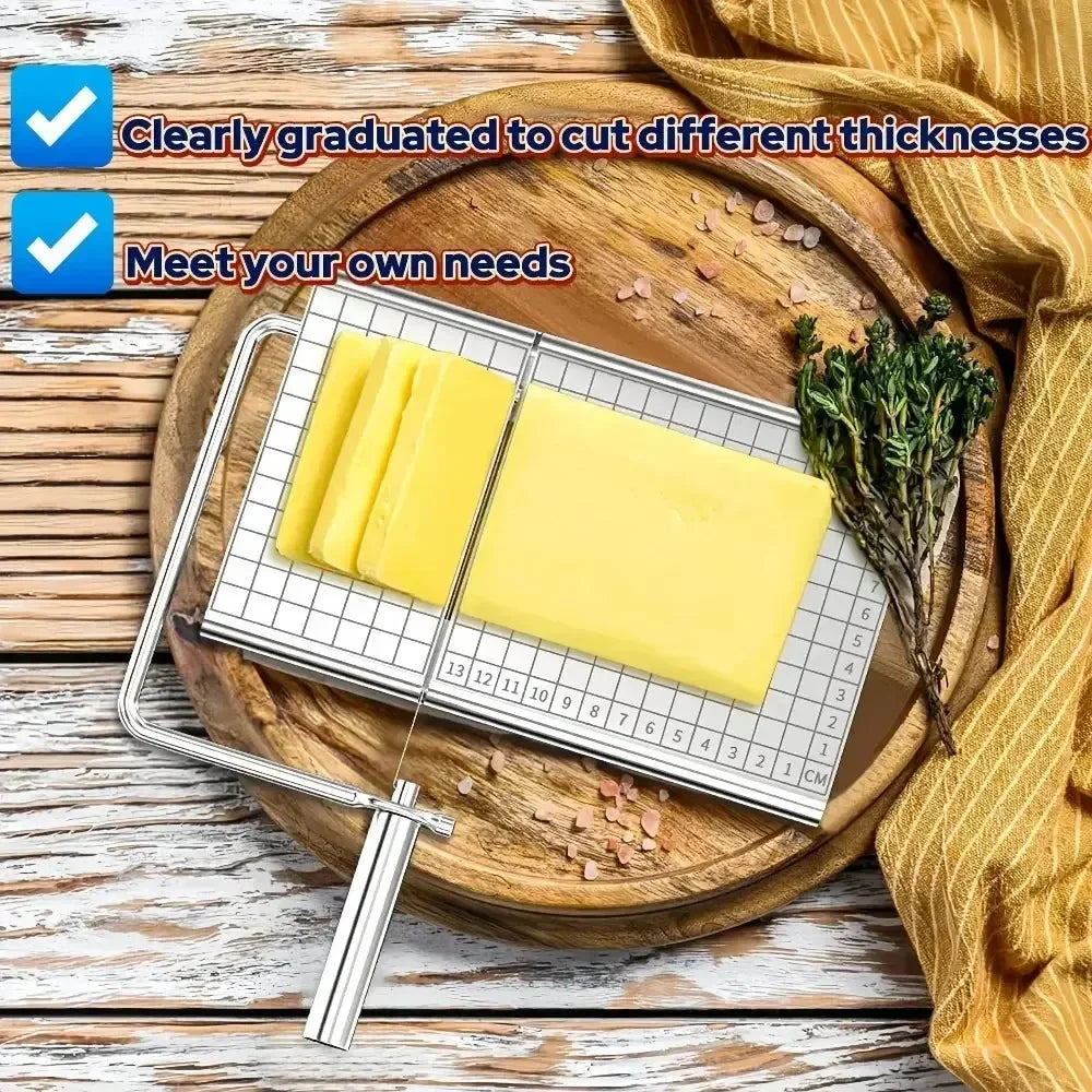 Cheese Slicer Household Ham and Cheeses Cut Into Slices Tools Kitchen Portable Gadget Heavy Duty Durable Butter Simple Cutter - Confia