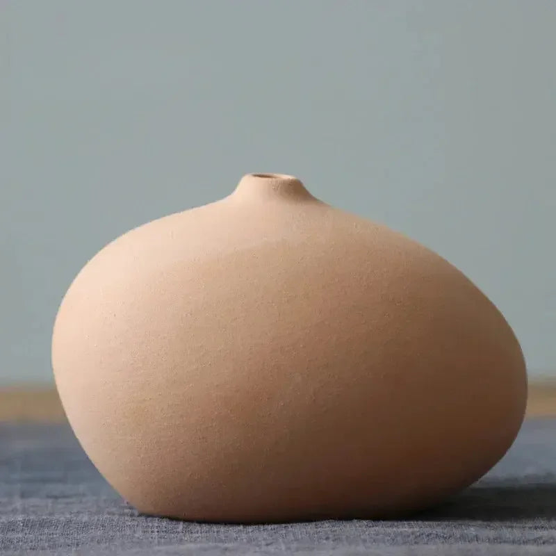 Plain Ceramic Vase Arrangement Creative and Minimalist Nordic Ins Style Decoration Pottery Props for Home Photography Plain Vase - Confia