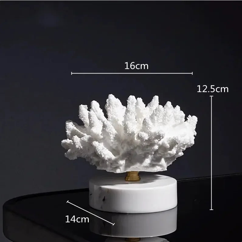 Creations Artificial Coral Decor Statue Home Decoration Desk Bookshelf Metal Sculpture Style B|Home Decor|Figurines - Confia