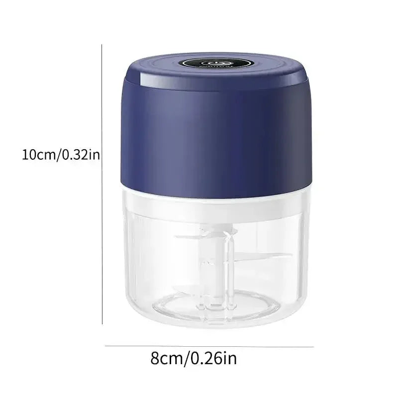 Electric Meat Chopper - Portable Food Processor with Stainless Steel Blades, USB Rechargeable Mini Chopper for Meat, Vegetables, and Garlic - Confia