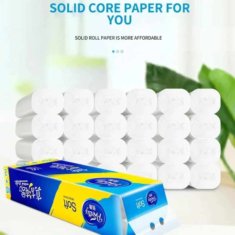 Hot Sale 12 Rolls of Full Box of Roll Paper Five Layers of Thickened Core Roll Toilet Paper - Confia - reusablefoodstoragebags confia