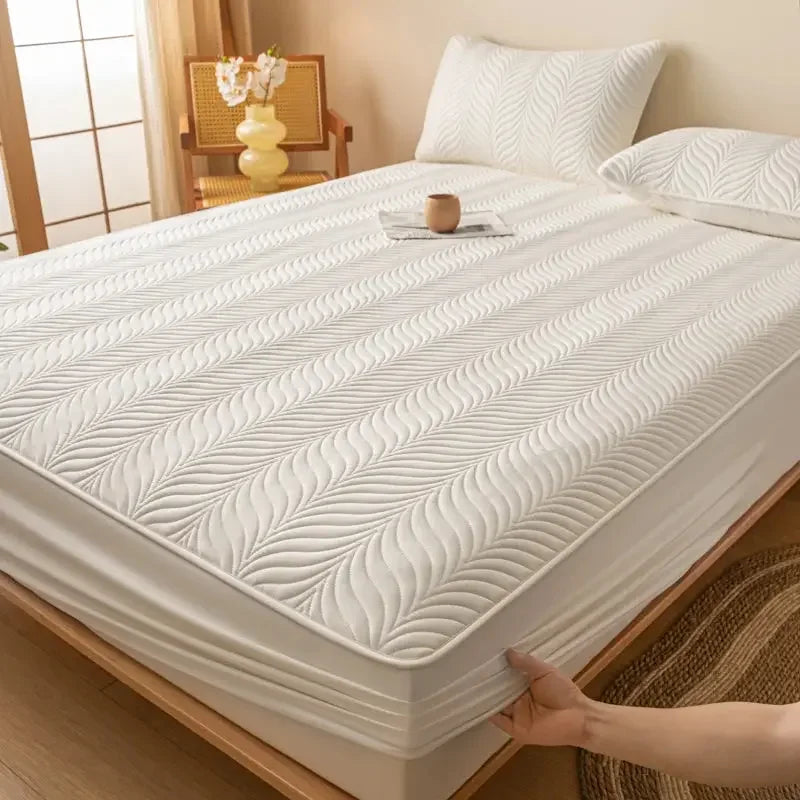 Waterproof Mattress Protector 1Piece - Ultra Soft Breathable & Hypoallergenic Fitted Bed Protector - Confia - reusablefoodstoragebags confia