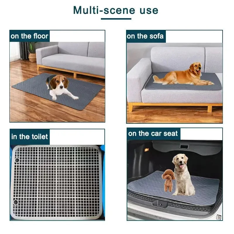 Dog Pee Pad Reusable Absorbent Washable Puppy Training Pad Pet Bed Urine Mat for Pet Car Seat Cover Pet Supplies - Confia - reusablefoodstoragebags confia