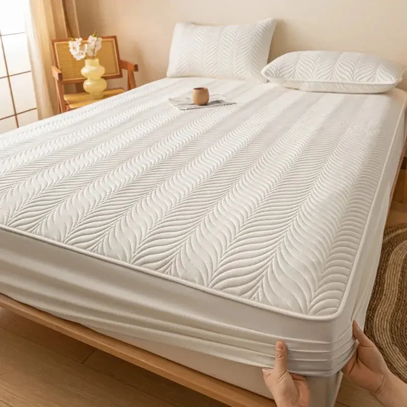 Waterproof Mattress Protector 1Piece - Ultra Soft Breathable & Hypoallergenic Fitted Bed Protector - Confia - reusablefoodstoragebags confia