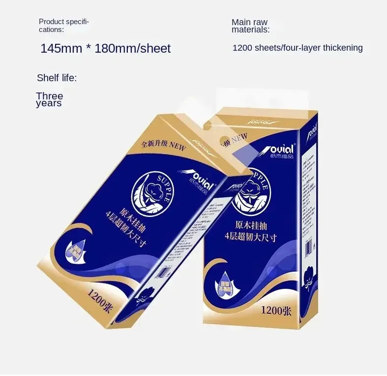 Bulk Pack Toilet Paper for Home Use Soft Embossed Tissues Bottom Extraction Hand Towels Bathroom Paper Essentials - Confia - reusablefoodstoragebags confia