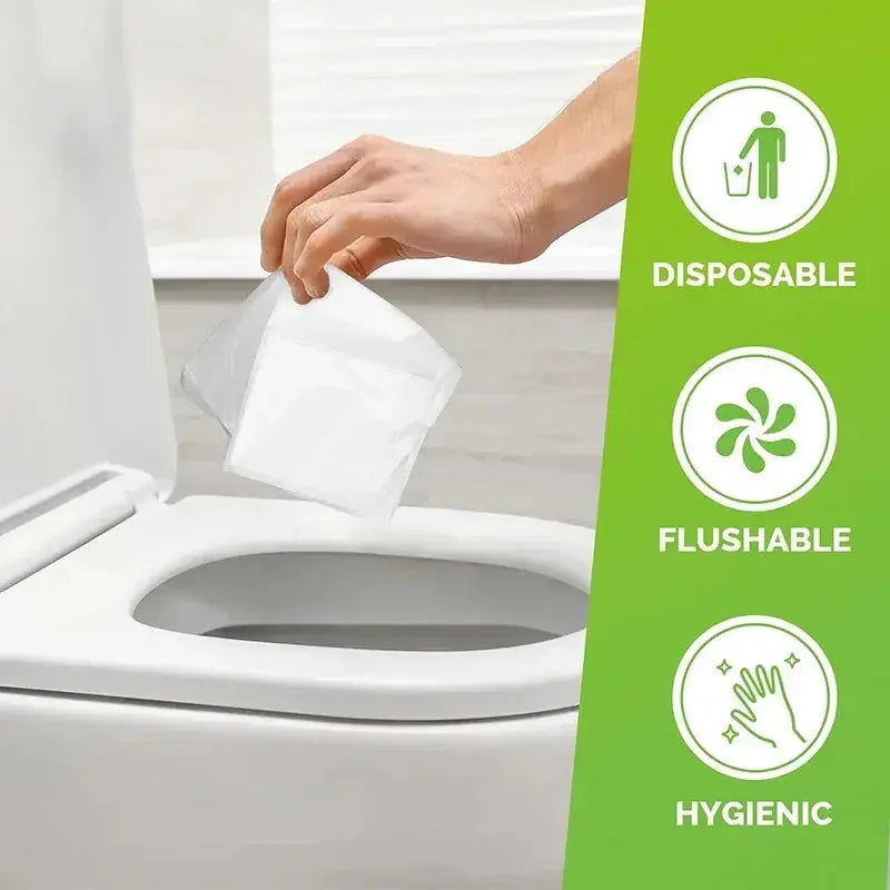 10/30/50PCS Disposable Toilet Seat Cover Paper Toilet Seat Covers Waterproof and Non Slip Individually Wrapped Portable Seat Cover for Kids Pregnant Travel - Confia - reusablefoodstoragebags confia