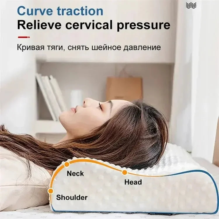 Long Pillow Memory Foam Bedding Pillow Neck Protection Slow Rebound Shaped Contour Pillow Support - Confia - reusablefoodstoragebags confia