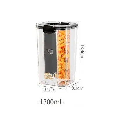 Transparent Food Storage Containers Kitchen Storage Airtight Cans Plastic Storage Boxes - Confia - reusablefoodstoragebags confia