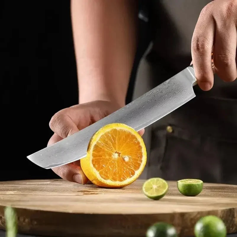 Chef Cooking Knives Wood Handle Japanese Damascus Steel Knife Cleaver Meat Vegetables Slicing Fruit Paring Kitchen Knives Tools - Confia