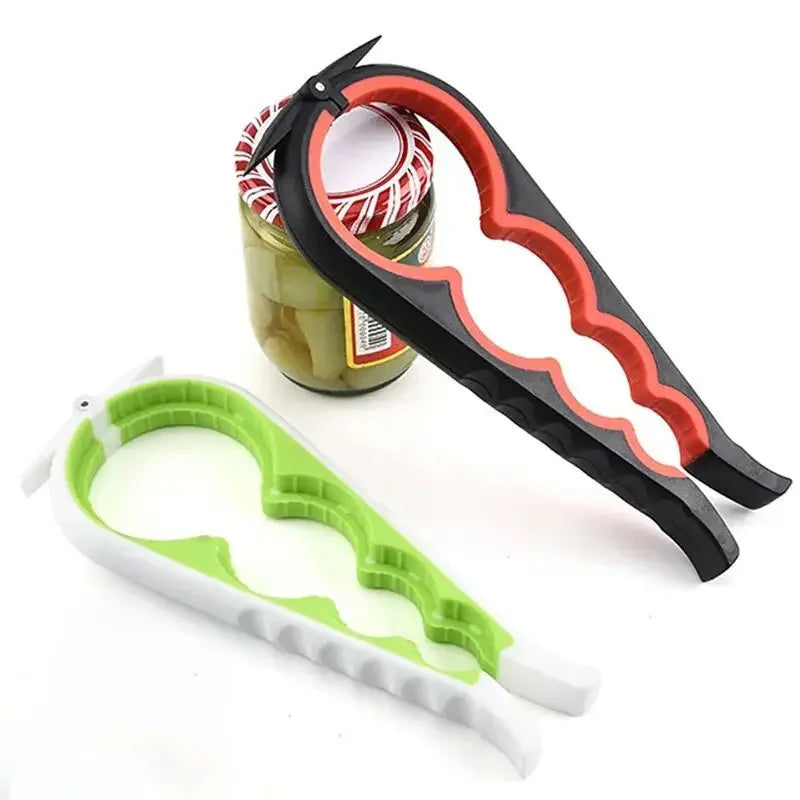 Can Opener Multi Functional Four In One Beverage Bottle Opener Cap Twister Four Position Can Opener Anti Slip Cap Twister - Confia
