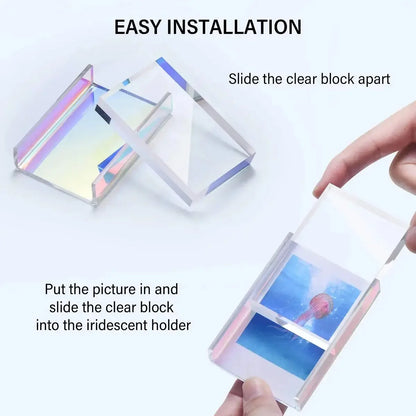 Mini Film Digital Photo Frames, Colorful Acrylic Photo Frame, Home, Office, Desktop, Picture Frame, Polaroid Frame, 3" - Confia