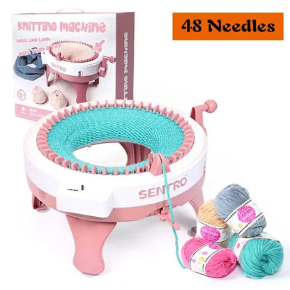 Manual Automatic Knitting Machine DIY Wool Crochet Scarf Sweater Adult Children Hats Socks Artifact Knitting Tools 22/40/48 Need - Confia