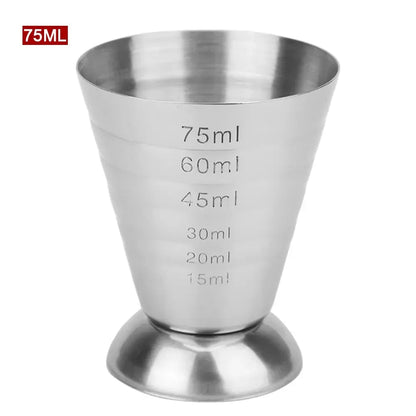 Stainless Steel Cocktail Jigger 75ml/2.5oz Bar Jigger Bell Jigger Measuring Liquor Shot Cup Drink Mixer Measurer - Confia