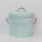 Small Indoor Kitchen Compost Bin | Odorless Composting Bin with Carbon Filters | Countertop Compost Bucket with Lid | Metal Kitchen Composter with Plastic Bucket Liner for Food & Waste Recycling - Confia - reusablefoodstoragebags confia