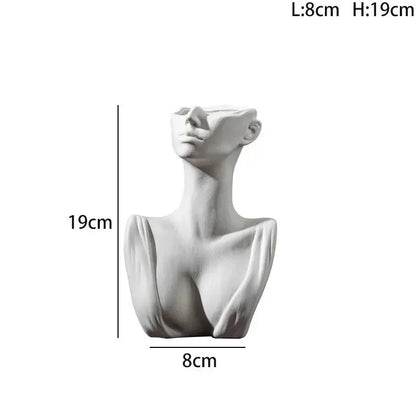 Ceramic Dried Flower Vase Home Art Deco Vase Nordic White Handicraft Decoration Living Room Desktop Flower Arrangement Vase - Confia