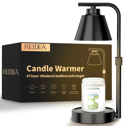 Candle Warmer Lamp with Timer- Dimmable Electric Melt wax warmer | candle warmer lamp | for Home Decor and Gifts for Mom - Confia - reusablefoodstoragebags confia