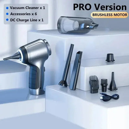 Wireless Car Vacuum Cleaner Strong Cordless Cleaner Suction Handheld Auto Vacuum Home & Car Dual Use Mini Vacuum Cleaner Appliance - Confia - reusablefoodstoragebags confia