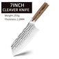 Kitchen Chef Knives Hand Forged Hammer Fruit Vegetable Meat Butcher Cleaver Professional Sharp Slicing Boning Knife with Holder - Confia