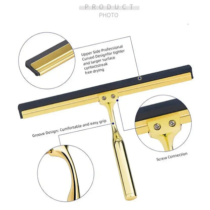 Multi-Purpose Silicon Squeegee a Adhesive Hook, Bathroom Cleaner Tool Household Window Mirror Squeegee, Cleaning Tile Wall, Car, 10 Inch - Confia - reusablefoodstoragebags confia