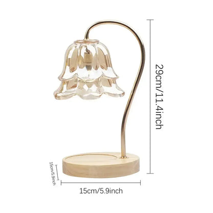 Desk lamp Electric | Candle Warmer | Retro Glass Table Lamp | Bedroom Bedside Atmosphere Desk | Lamp Candle Melting Waxing Burner - Confia - reusablefoodstoragebags confia