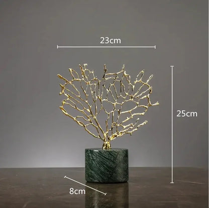 Creations Artificial Coral Decor Statue Home Decoration Desk Bookshelf Metal Sculpture Style B|Home Decor|Figurines - Confia
