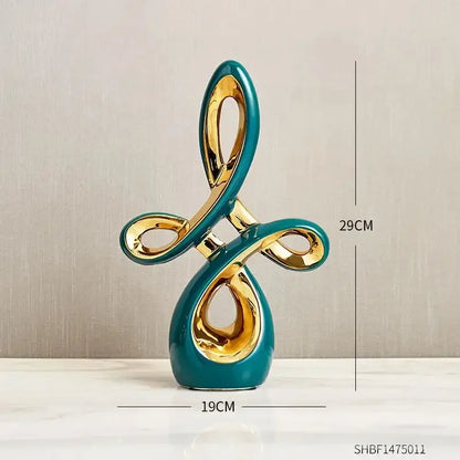 Abstract Ceramic Statue Modern Luxury Living Room Home Decor Accessories Office Decoration Desk Souvenirs Crafts Gifts - Confia