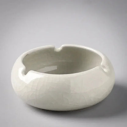 Ceramic Ashtray Handmade Ice Crack Decorative Modern Hotel Ash Tray Living Room Desktop Simple Ashtrays Home Decoration - Confia