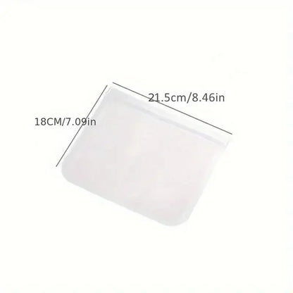 1pcs Reusable Food Storage Bag, Zip Sandwich Bags, Leakproof Silicone Freezer Bags, Thick Fresh-Keeping Bag - Confia - reusablefoodstoragebags confia